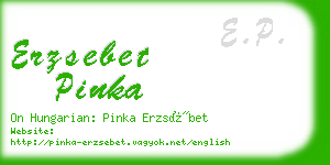 erzsebet pinka business card